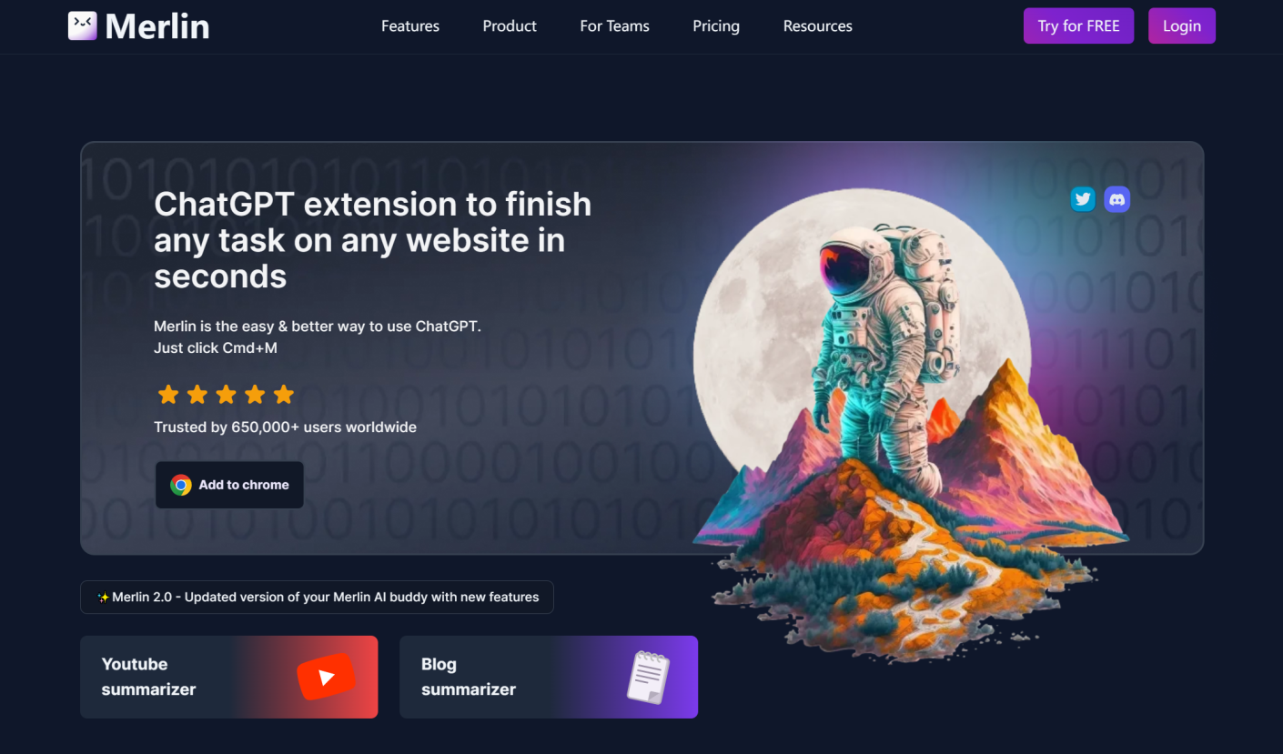 Merlin—ChatGPT谷歌chrome浏览器扩展程序