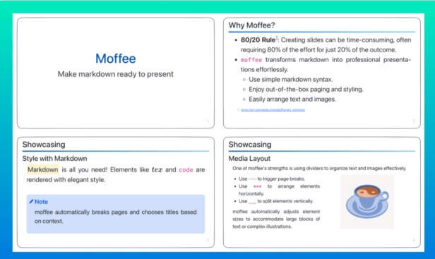 Moffee轻松将Markdown转化为精美的PPT神器