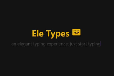 Ele types—在线练习打字的网站
