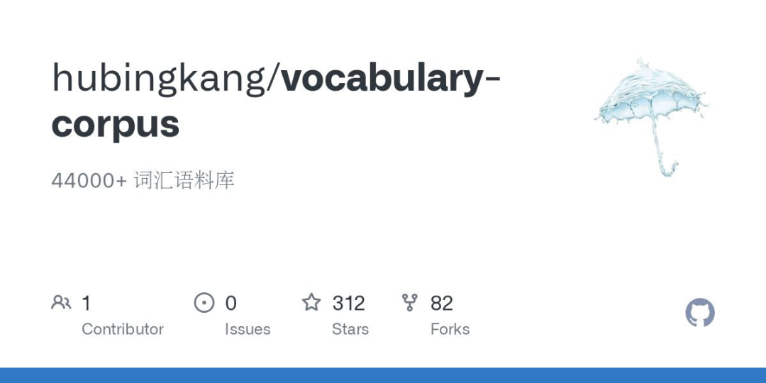 vocabulary-corpus – 44000+ 英语词汇语料库